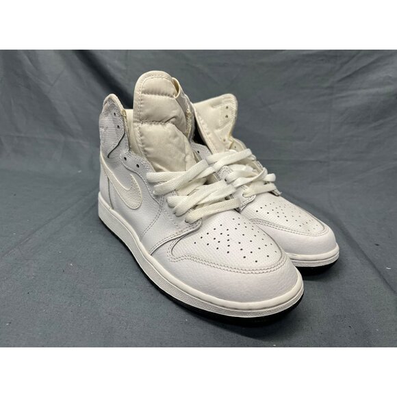 Nike Boys Jordan 1 Retro High (GS) 2017 White Perforated Size 7 NEW NO BOX! - Picture 10 of 11